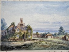 Antique Unframed Watercolour