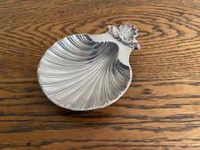 ANTIQUE SILVER PLATE SHELL FORM BON BON DISH