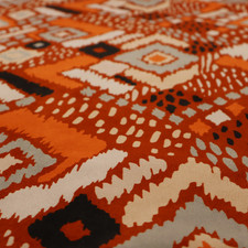 Orange Tribal Upholstery