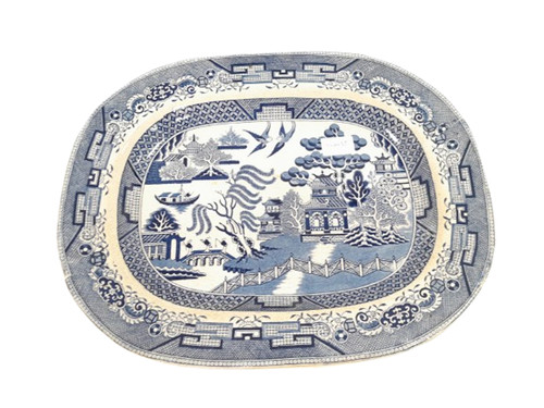Very large blue and white - and,