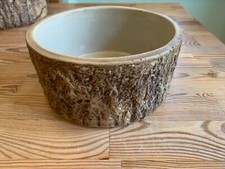 Vintage Hillstonia Tree Stump Pattern Planter by Moira Pottery