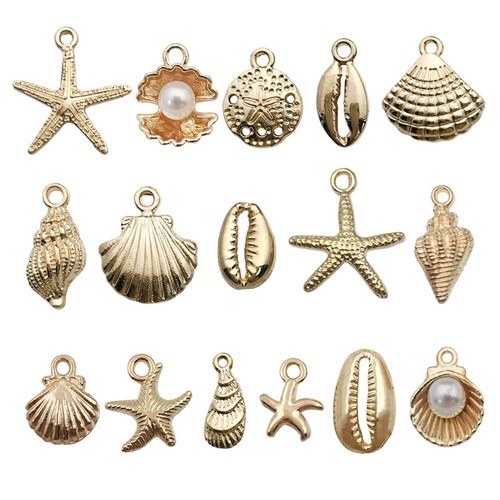 Starfish shell charms - shell, light