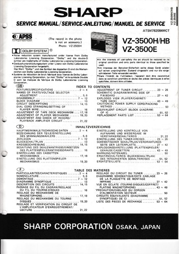 Service manual for sharp - service,