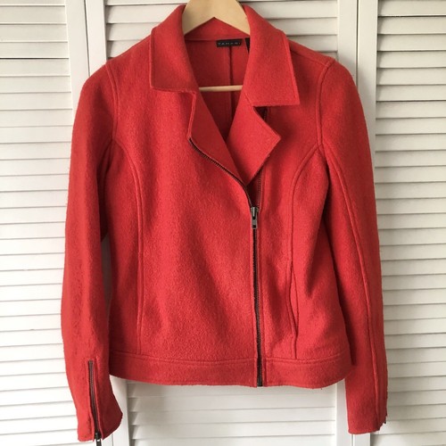 Tahari red boiled wool - red,