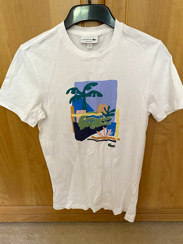 Lacoste white crocodile logo - lacoste,