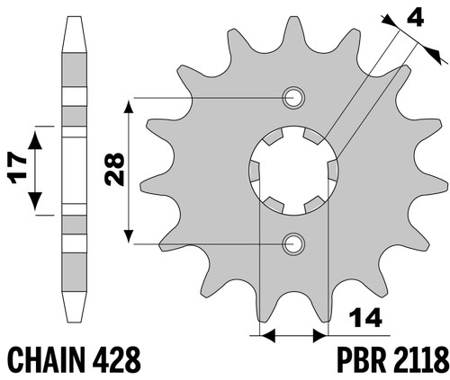 Steel sprocket for derbi - for,
