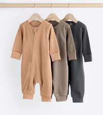 BNWT NEXT baby boy 3 pack footless Zip sleepsuit Babygrows size age 18-24 Months