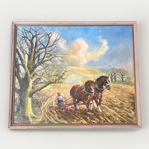 Horses ploughing large - horses, ploughing-large