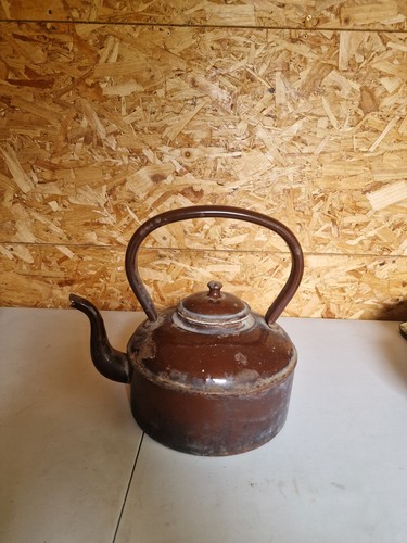Old enameled kettle - kettle, a