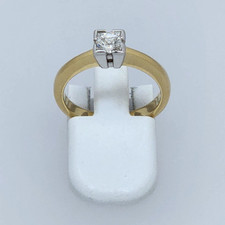 18K Gold Princess Cut Natural