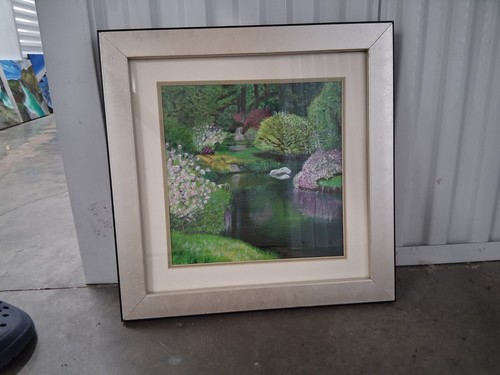 Serenity framed oil painting - oil,