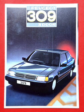 1987 PEUGEOT 309 Sales Brochure -  XS Injection, XLD, XL, XE - Nr Mint Condition