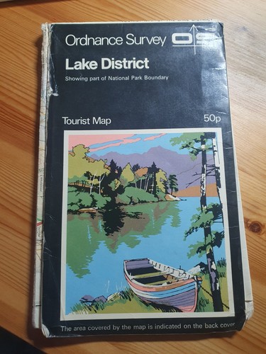 Old map lake district - map.,
