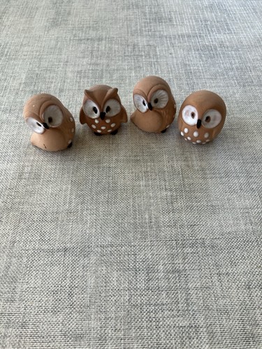Vintage pottery owls - vintage,