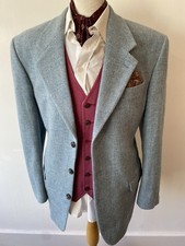 HARRIS TWEED mens APART BLUE