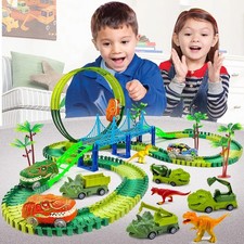 Children Electric Magic Climbing Dinosaur Track Toy Engineering Car Kids Track C