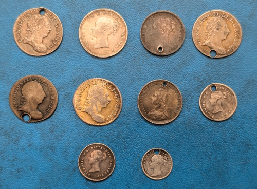 Lot x10 british silver maundy - x10,