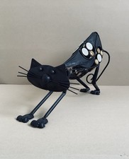 Rustic Cheshire Cat Garden Sculpture Cast Iron Outdoor Ornament New