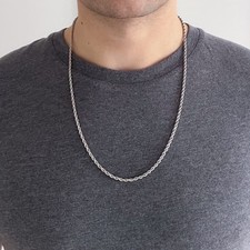 24” 3MM Thick Long Silver