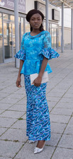 African Lace and Ankara Dress
