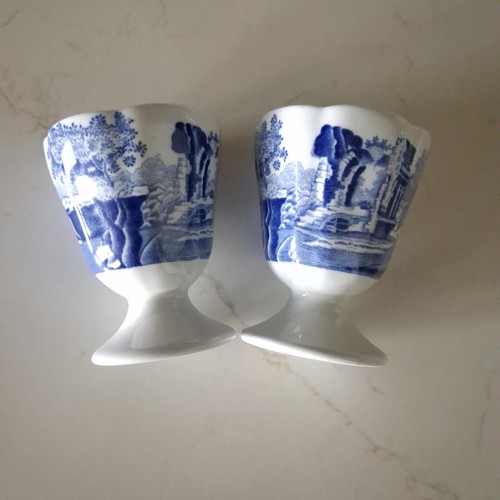 Pair spode blue italian - spode,