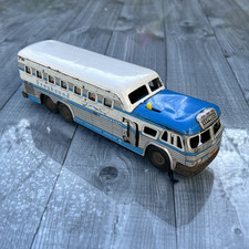 Japan Tinplate ‘Magic’ Greyhound Scenicruiser Bus KTS Tatsuya Shoten 27.5cm Long
