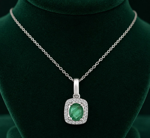 Emerald oval cluster - emerald,