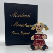 MOORLAND MINIATURES Pewter Hand painted "Raggedy Ann" Thimble