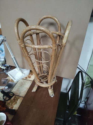 Mid century bamboo stand - mid,
