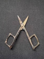 Folding Scissors in solid silver case