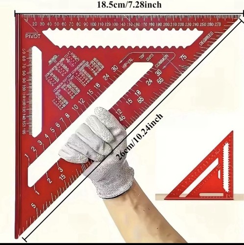 7inch triangle ruler - , aluminum