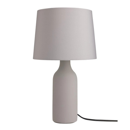 Grey ceramic table - grey, lamp