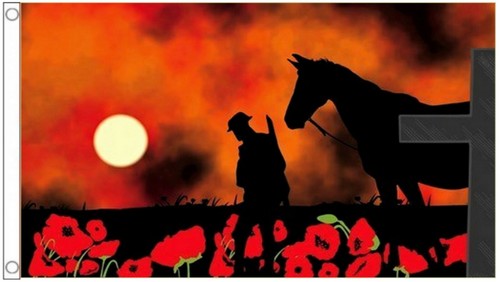 Poppy horse polyester - poppy, 5'x3'