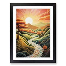 Landscape Art Deco No.2 Framed