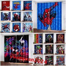Boys Marvel Spiderman Avengers Thick Blackout Curtains Thermal Ring Top Eyelet