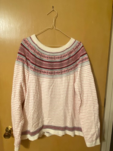 Talbots sweater ivory red - ivory,