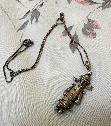 Vintage silver metal doll - vintage,