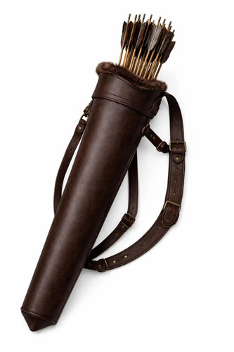 Dark brown leather back - brown,