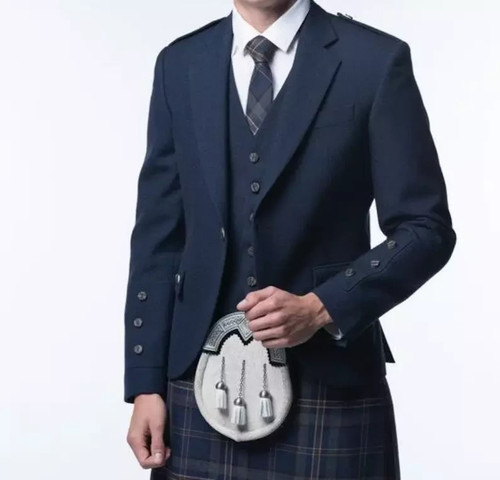 Scottish navy blue wool - scottish,