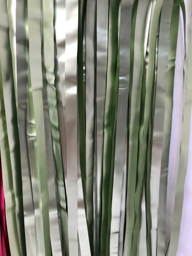 Foil sage green tinsel - 2m,
