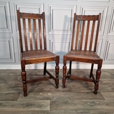 Antique Oak Dining Chairs -