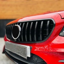 FOR MERCEDES E CLASS W213 C238 2016-2019 GLOSS BLACK GT STYLE FRONT GRILLE GRILL