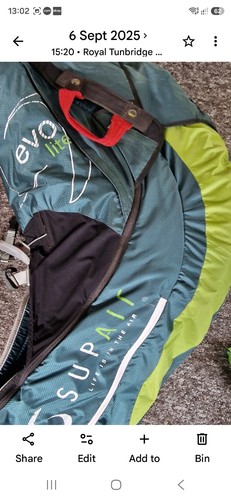 Paraglider harness sup air evo - paraglider,
