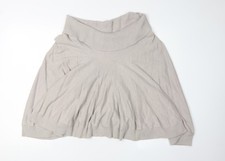 DKNY Women's Beige Cape Cowl Neck Jumper One Size