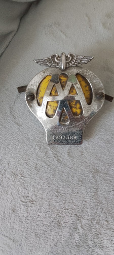 Vintage car badge aa member - vintage,