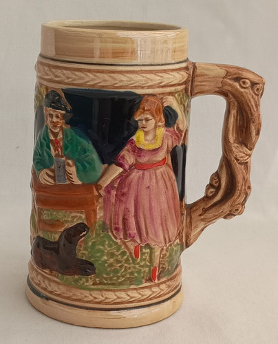 Vintage relief pottery - pottery, beer