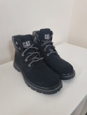 Mens Womens Caterpillar Boots Shoes Black Suede CAT Work Durable Tough Comfy 