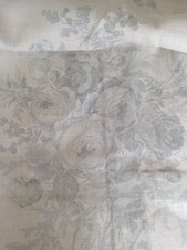 Kate Forman 1.4m Blue Roses Linen 140cm Wide Beautiful Timeless Classic New