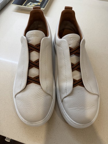 Zegna triple stitch trainers - zegna,