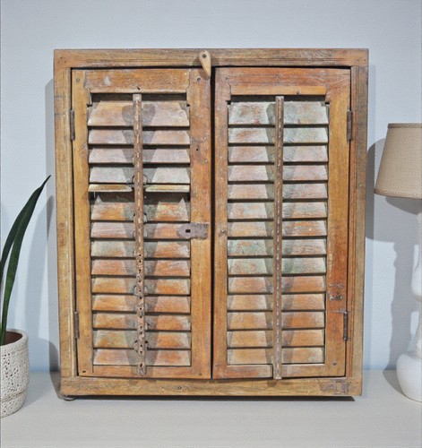 Antique wooden shutter window - wooden,